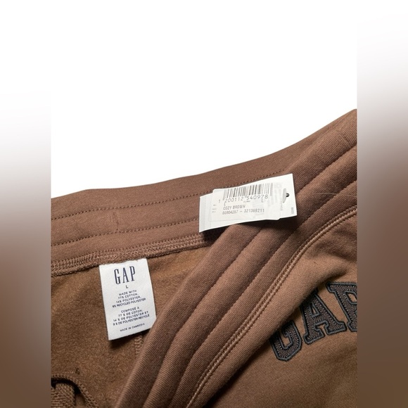Gap New Men’s Logo Joggers Brown Size Large - Picture 6 of 7